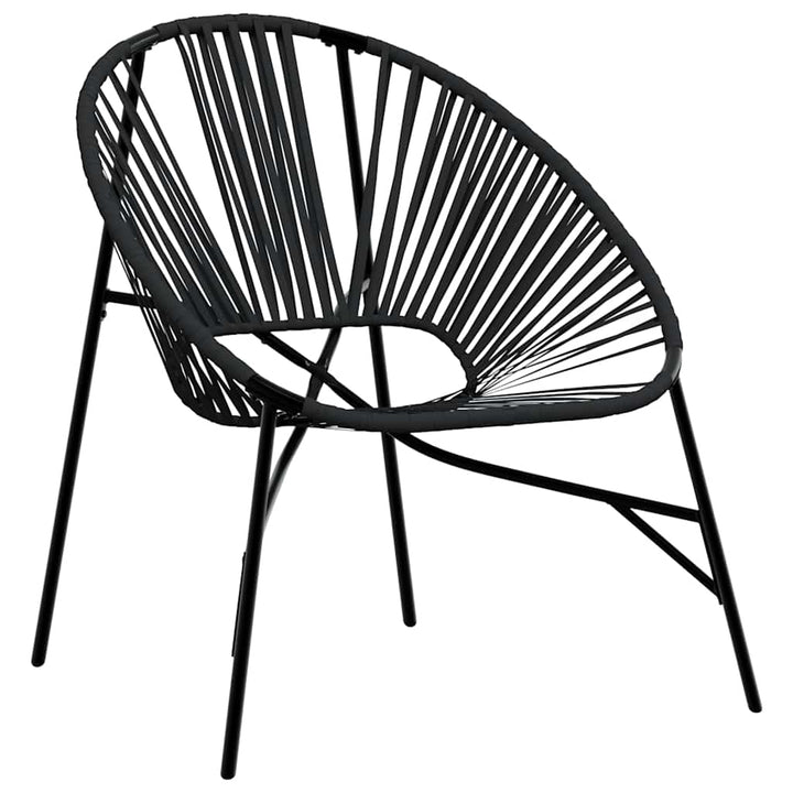 havestolssæt 3 stk. polyrattan sort