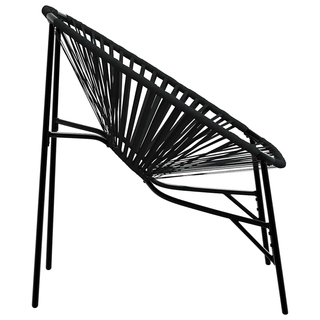 havestolssæt 3 stk. polyrattan sort