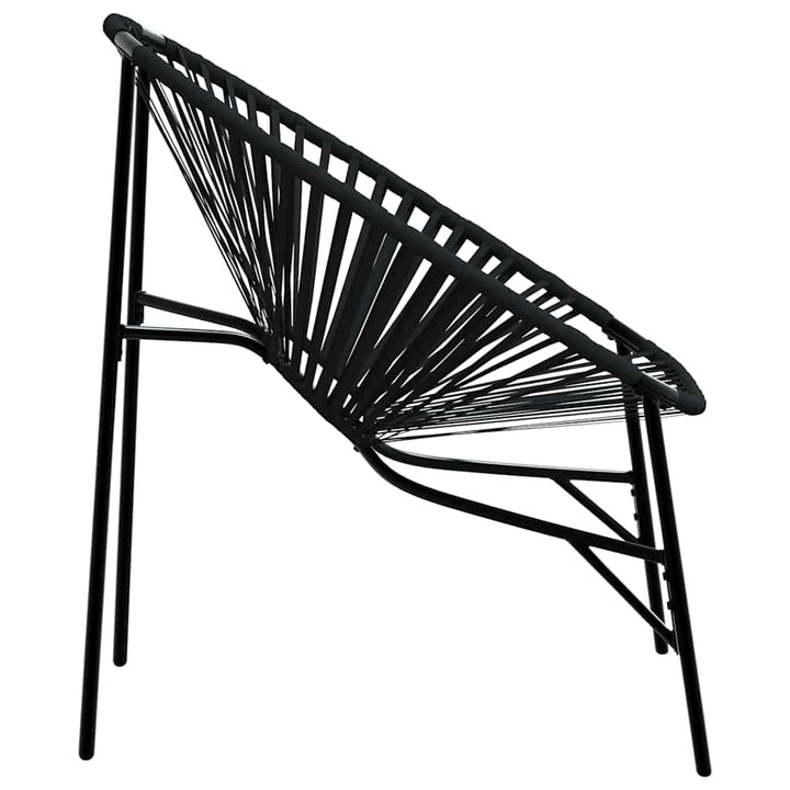 havestolssæt 3 stk. polyrattan sort