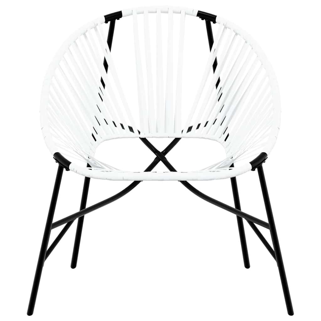 havestolssæt 3 stk. polyrattan sort og hvid