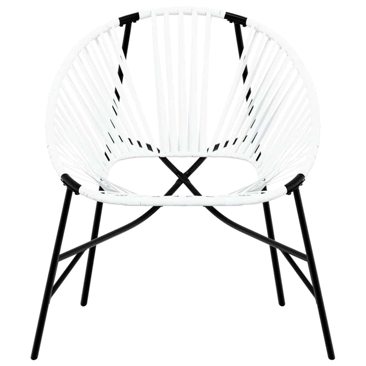 havestolssæt 3 stk. polyrattan sort og hvid