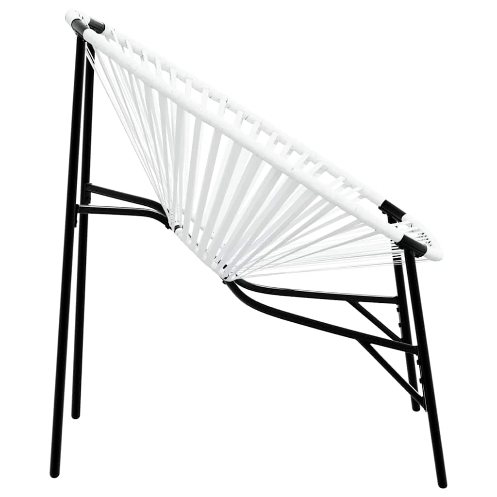 havestolssæt 3 stk. polyrattan sort og hvid