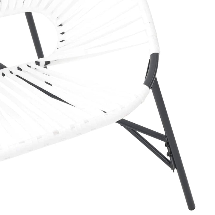 havestolssæt 3 stk. polyrattan sort og hvid