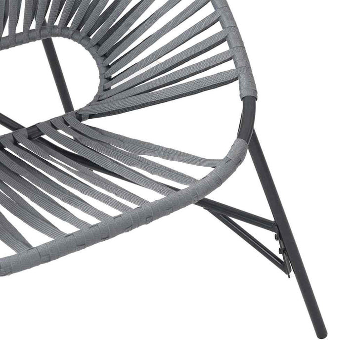 havestolssæt 3 stk. polyrattan sort og lysegrå
