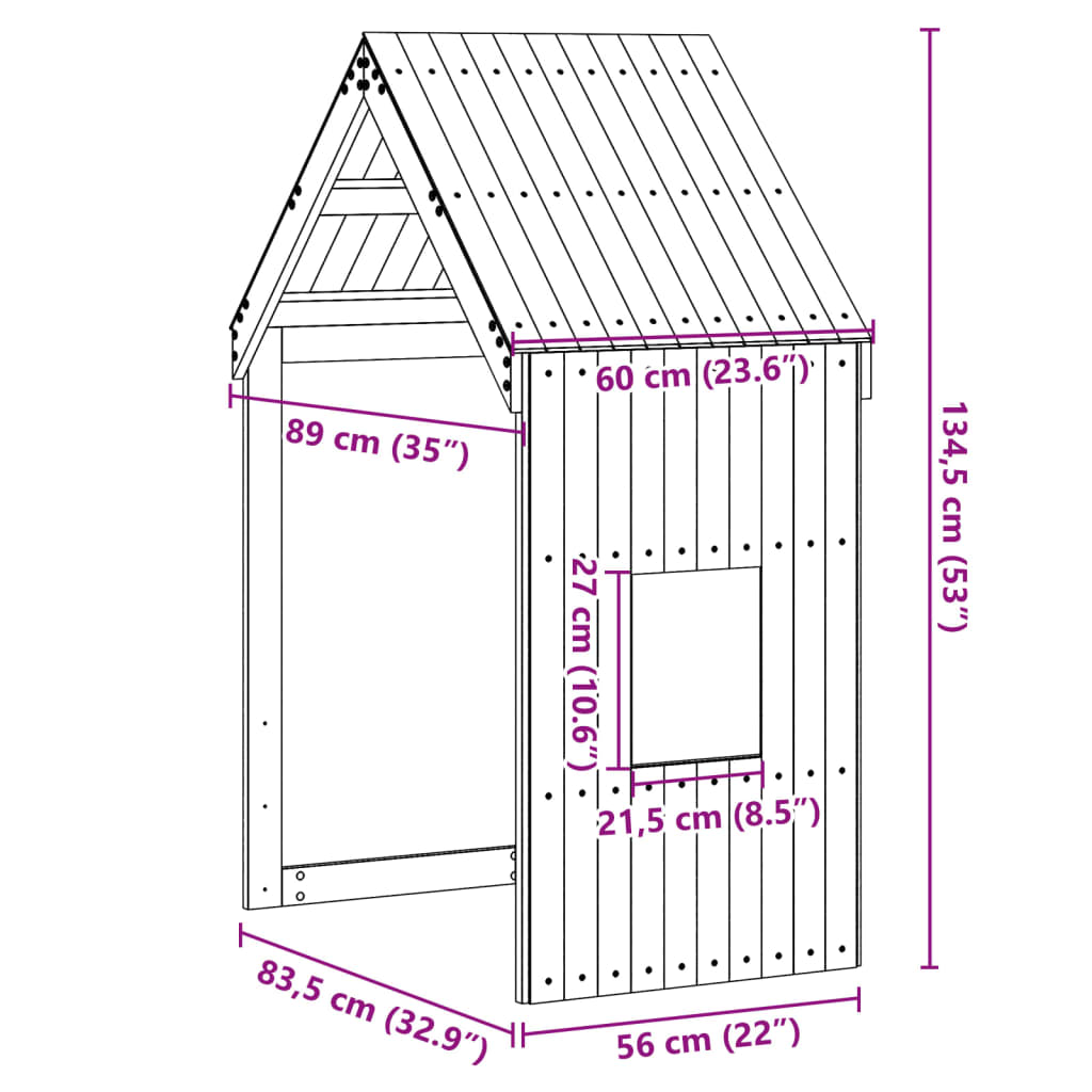 stel til husseng 60x89x134,5 cm massivt fyrretræ gyldenbrun