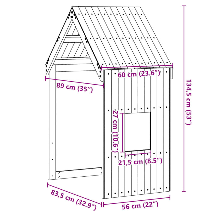 stel til husseng 60x89x134,5 cm massivt fyrretræ gyldenbrun