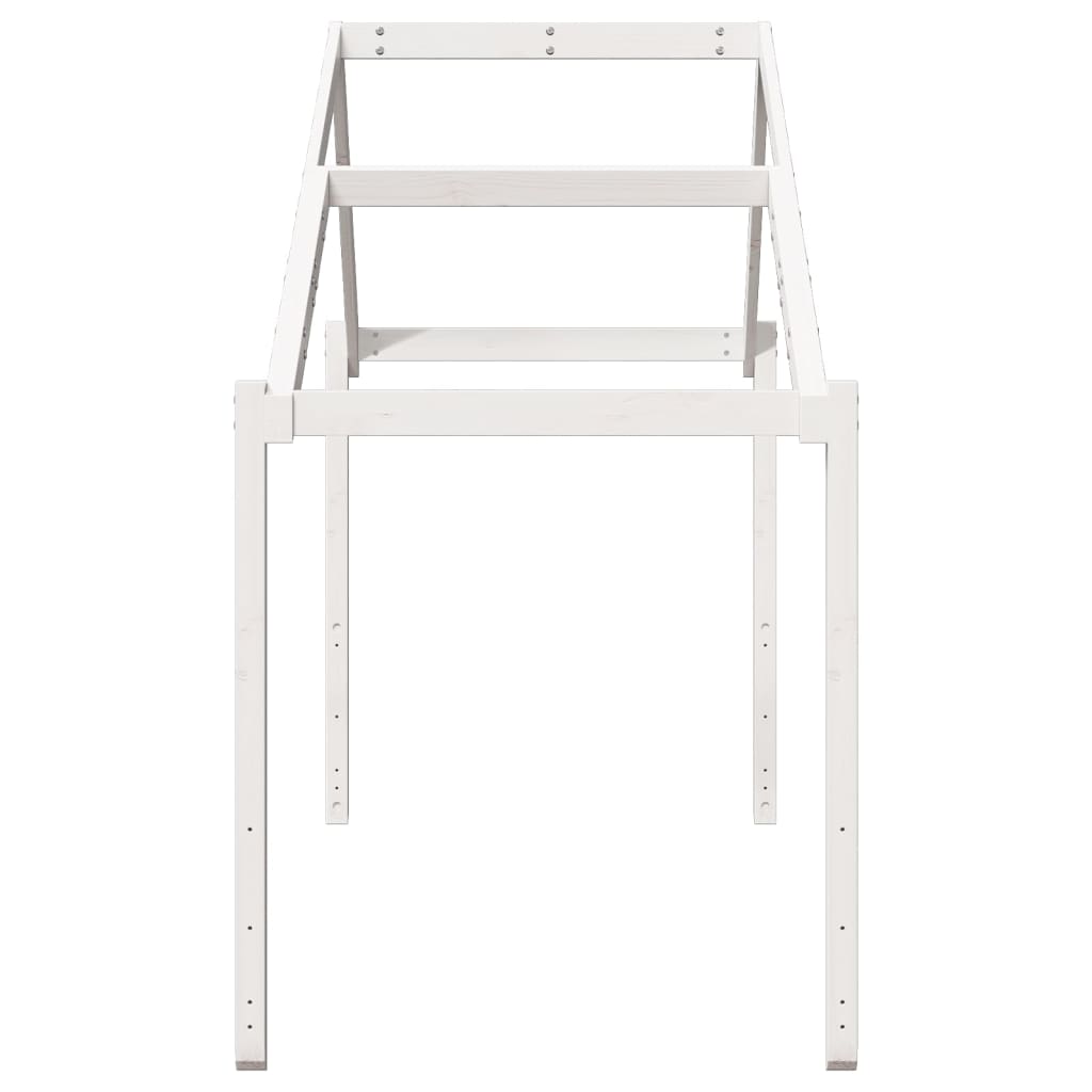 stel til husseng 213x95,5x144,5 cm massivt fyrretræ hvid