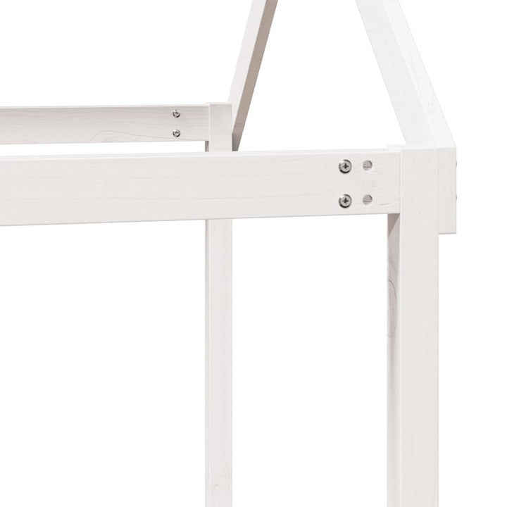 stel til husseng 207x95,5x159 cm massivt fyrretræ hvid