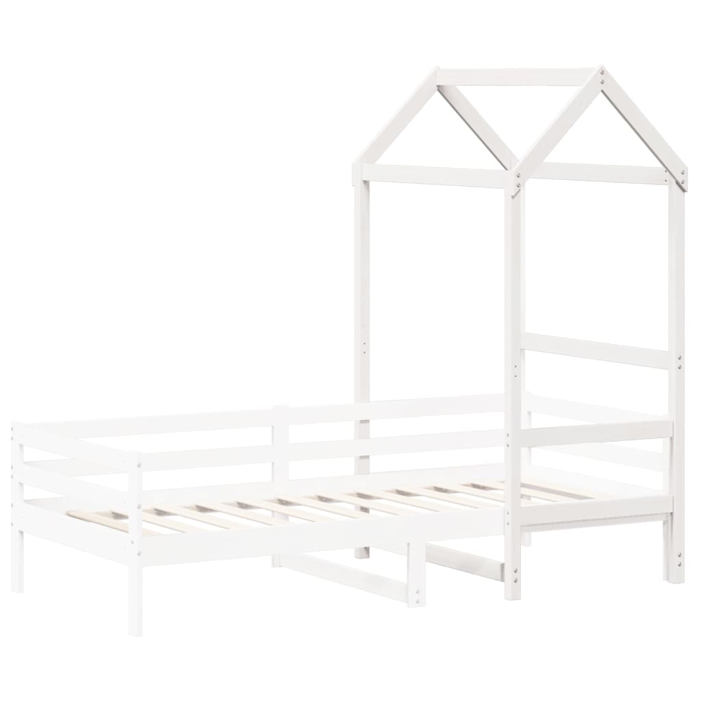 stel til husseng 118x70x176,5 cm massivt fyrretræ hvid