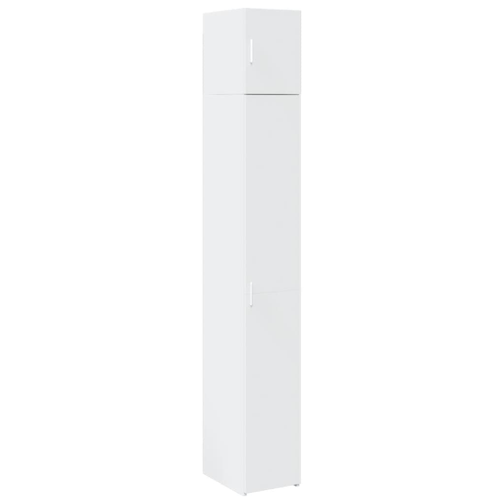 skab 30x42,5x225 cm smalt konstrueret træ hvid