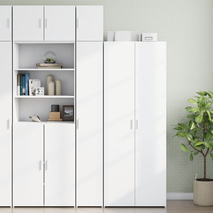 skab 30x42,5x225 cm smalt konstrueret træ hvid