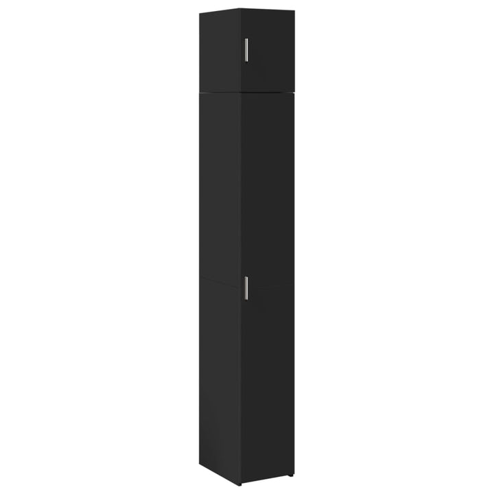 skab 30x42,5x225 cm smalt konstrueret træ sort