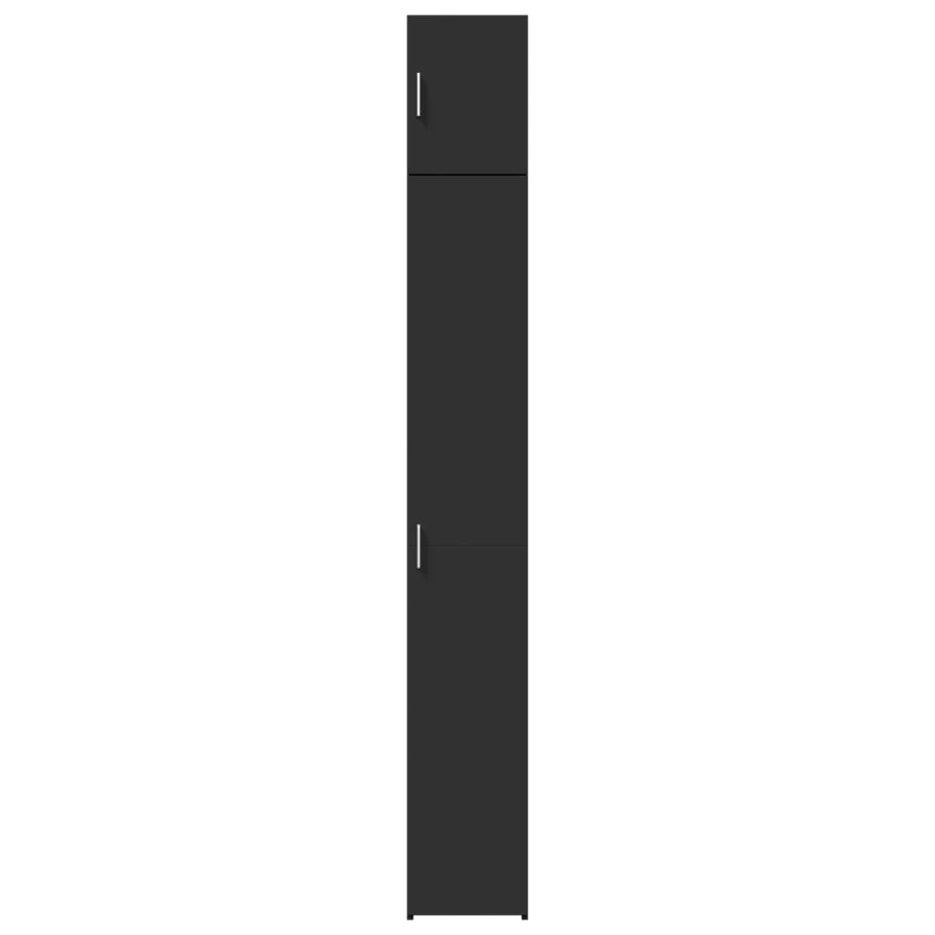 skab 30x42,5x225 cm smalt konstrueret træ sort