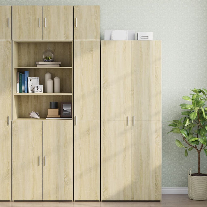 skab 30x42,5x225 cm smalt konstrueret træ sonoma-eg