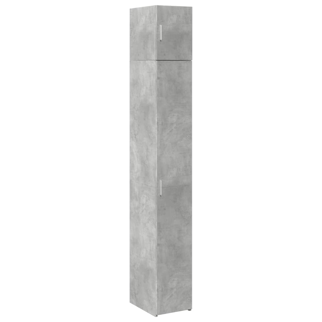 skab 30x42,5x225 cm smalt konstrueret træ betongrå