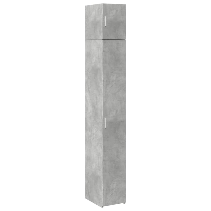 skab 30x42,5x225 cm smalt konstrueret træ betongrå