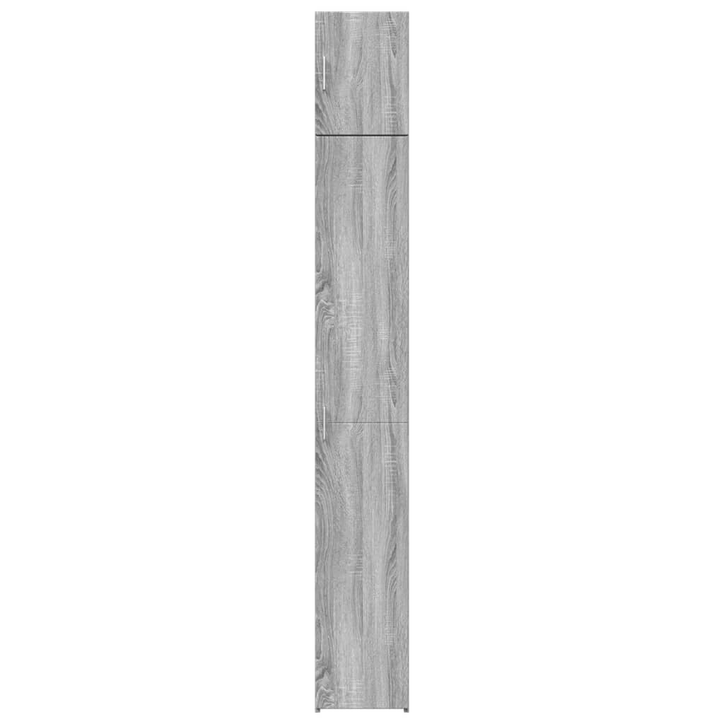 skab 30x42,5x225 cm smalt konstrueret træ grå sonoma-eg