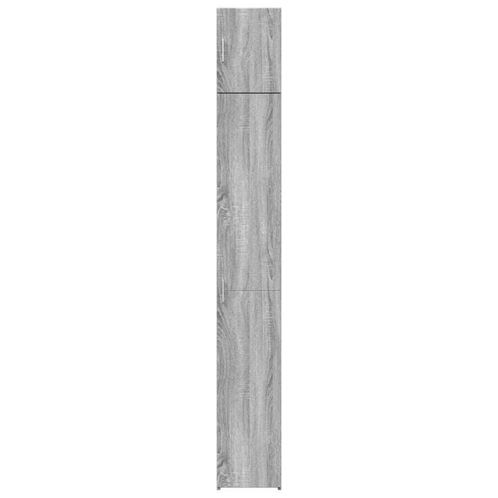 skab 30x42,5x225 cm smalt konstrueret træ grå sonoma-eg