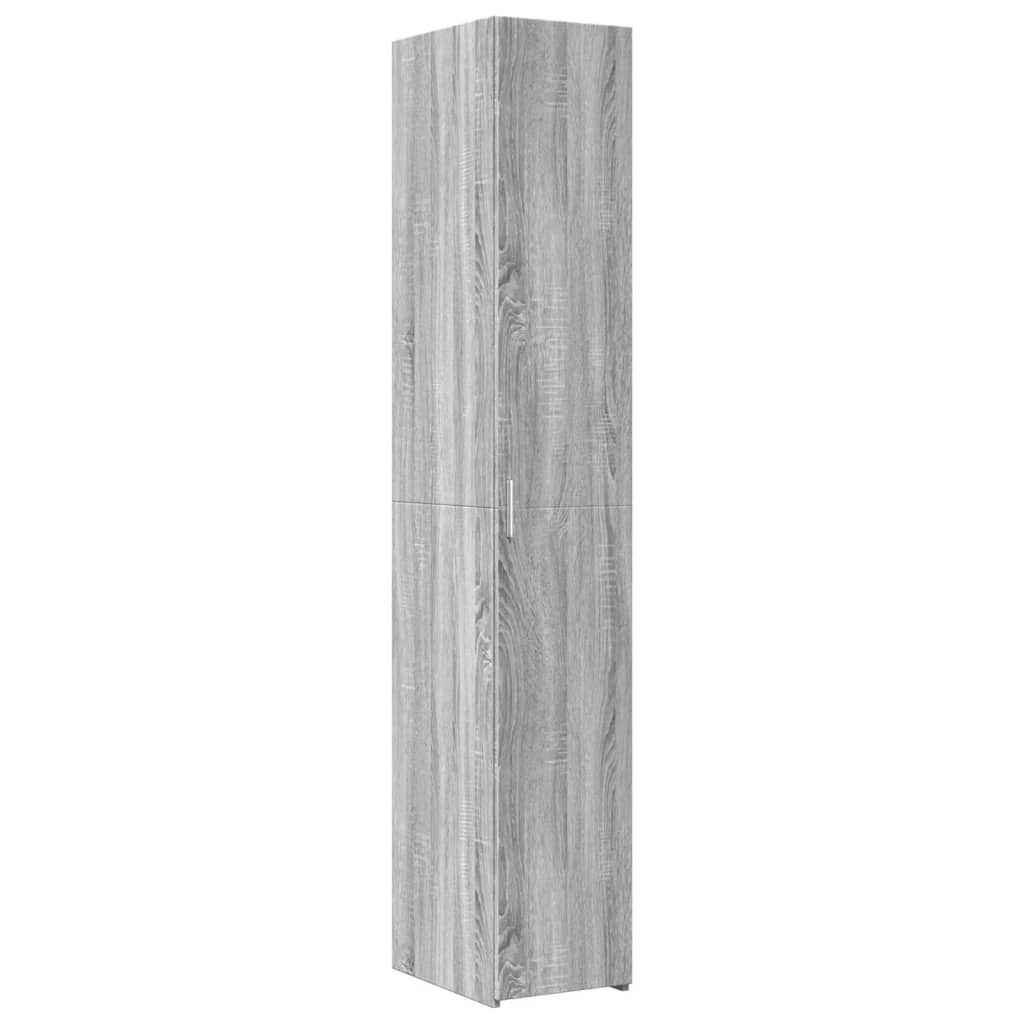 skab 30x42,5x225 cm smalt konstrueret træ grå sonoma-eg