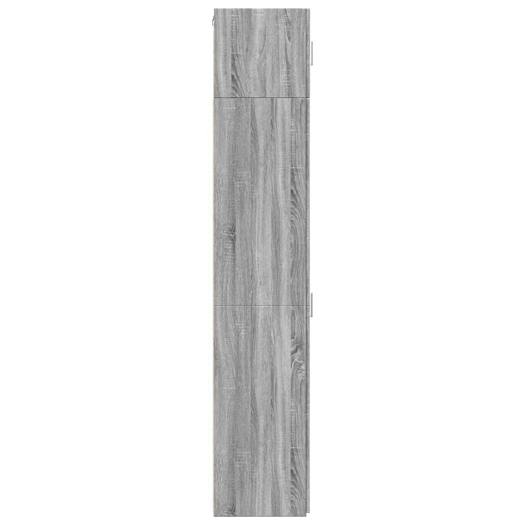 skab 30x42,5x225 cm smalt konstrueret træ grå sonoma-eg