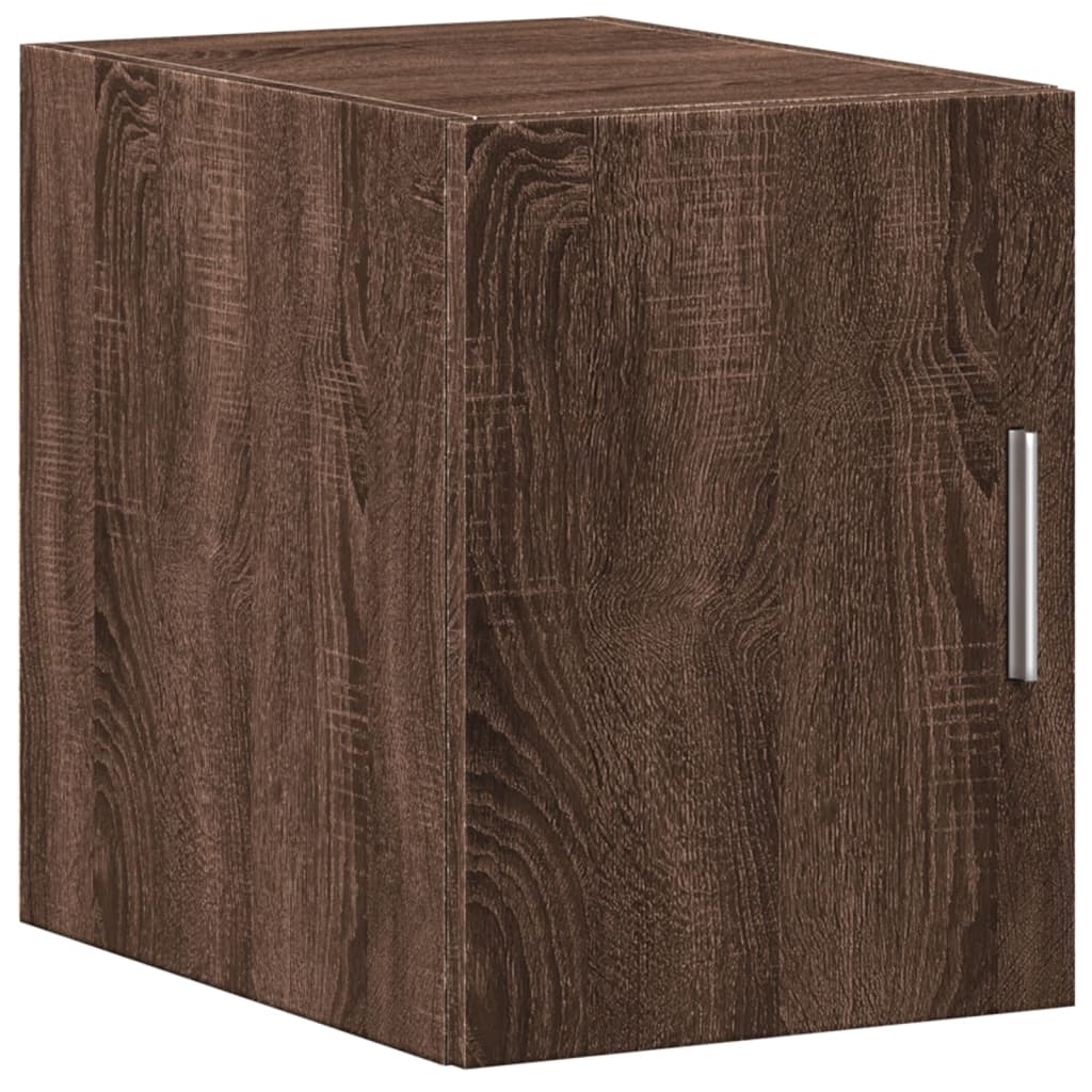 skab 30x42,5x225 cm smalt konstrueret træ brun egetræsfarve
