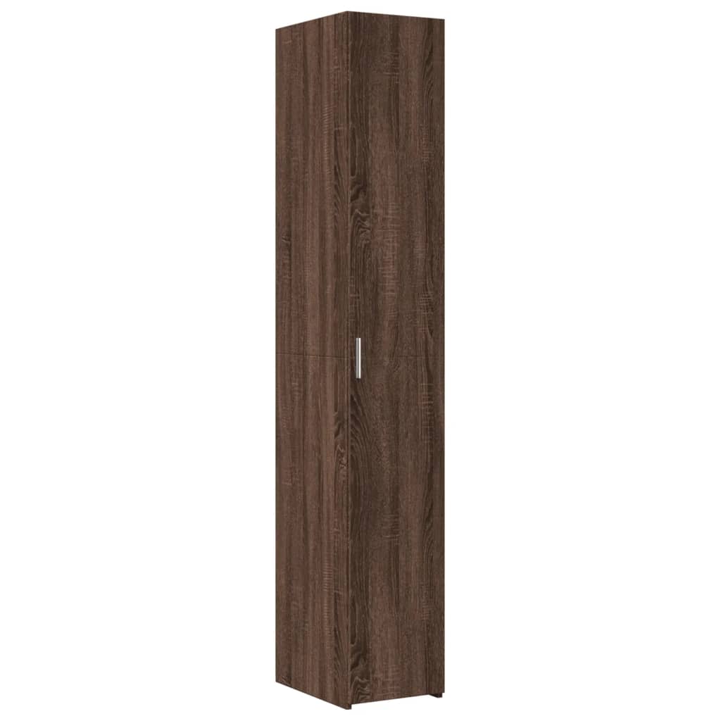 skab 30x42,5x225 cm smalt konstrueret træ brun egetræsfarve