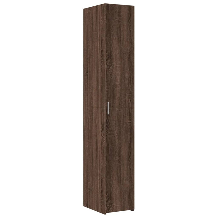 skab 30x42,5x225 cm smalt konstrueret træ brun egetræsfarve