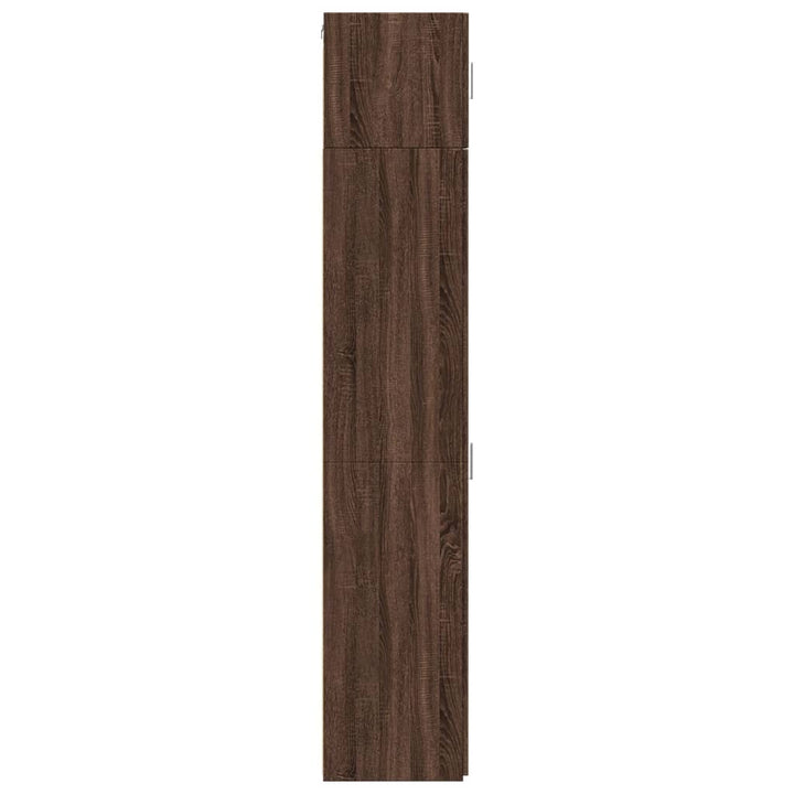 skab 30x42,5x225 cm smalt konstrueret træ brun egetræsfarve