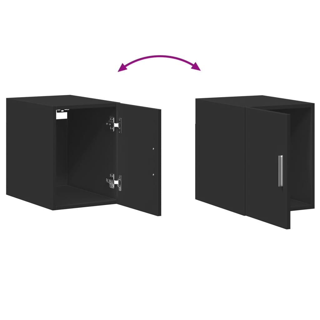 skab 30x42,5x225 cm smalt konstrueret træ sort