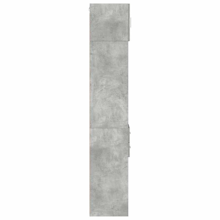 skab 30x42,5x225 cm smalt konstrueret træ betongrå