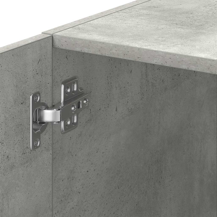 skab 30x42,5x225 cm smalt konstrueret træ betongrå
