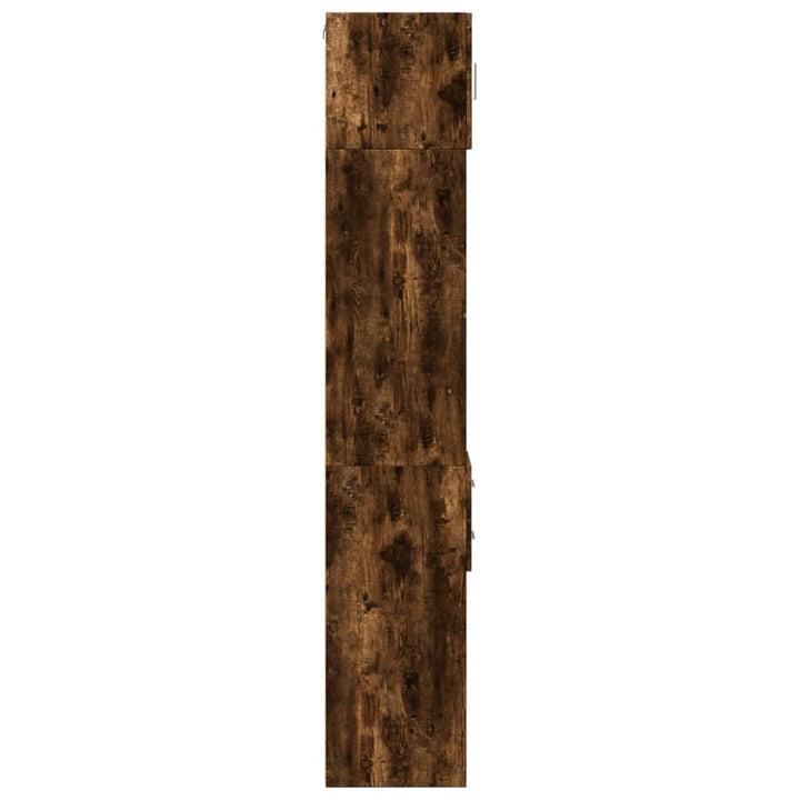skab 30x42,5x225 cm smalt konstrueret træ røget egetræsfarve