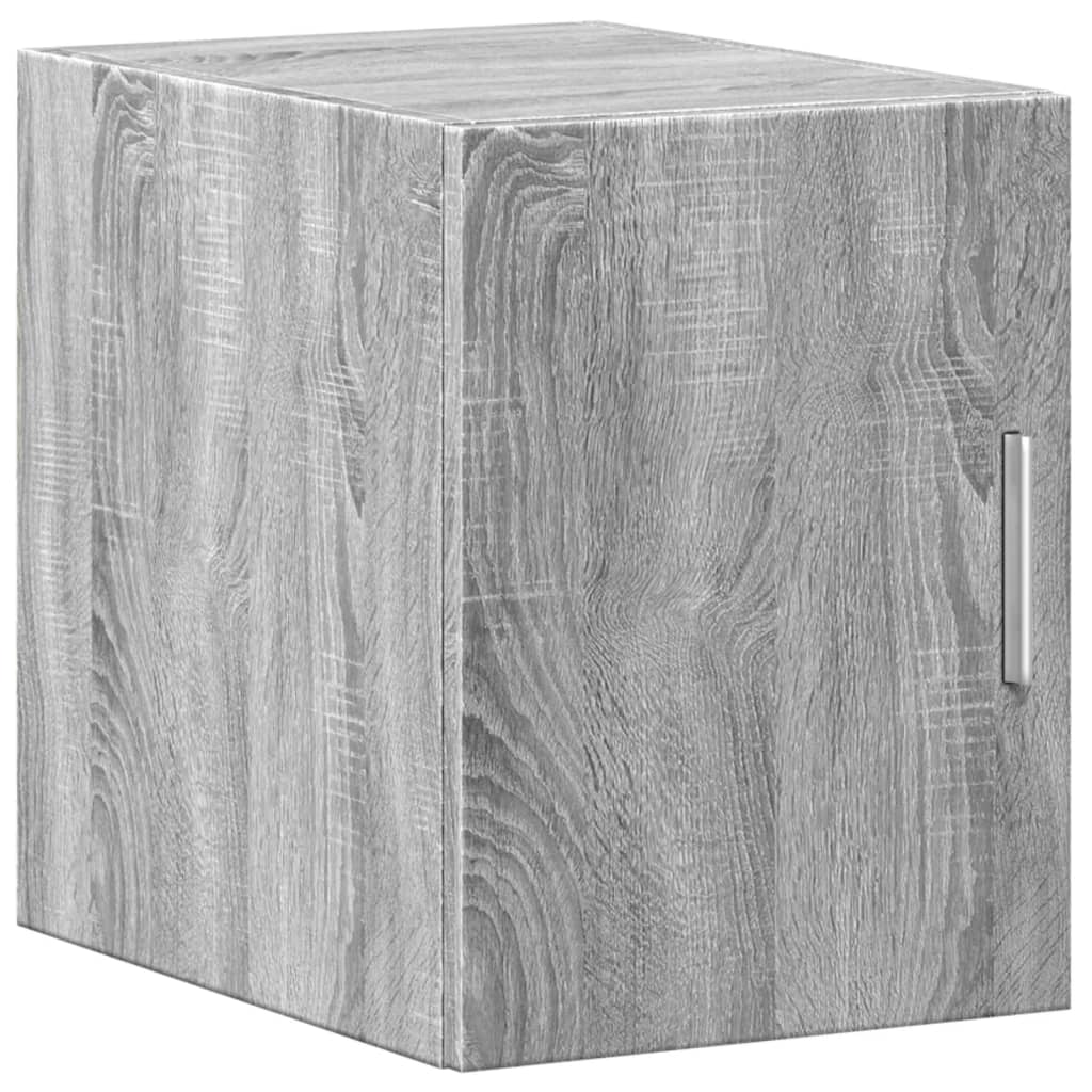 skab 30x42,5x225 cm smalt konstrueret træ grå sonoma-eg