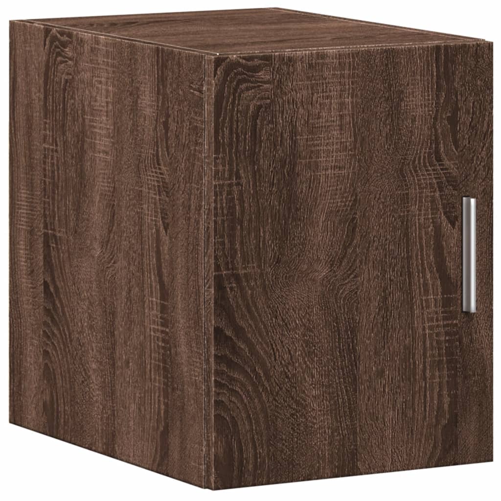 skab 30x42,5x225 cm smalt konstrueret træ brun egetræsfarve
