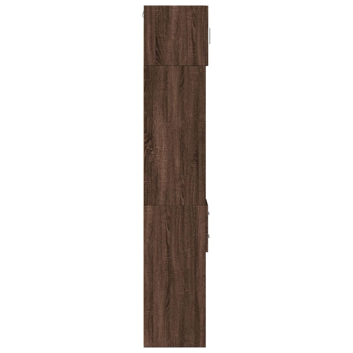 skab 30x42,5x225 cm smalt konstrueret træ brun egetræsfarve