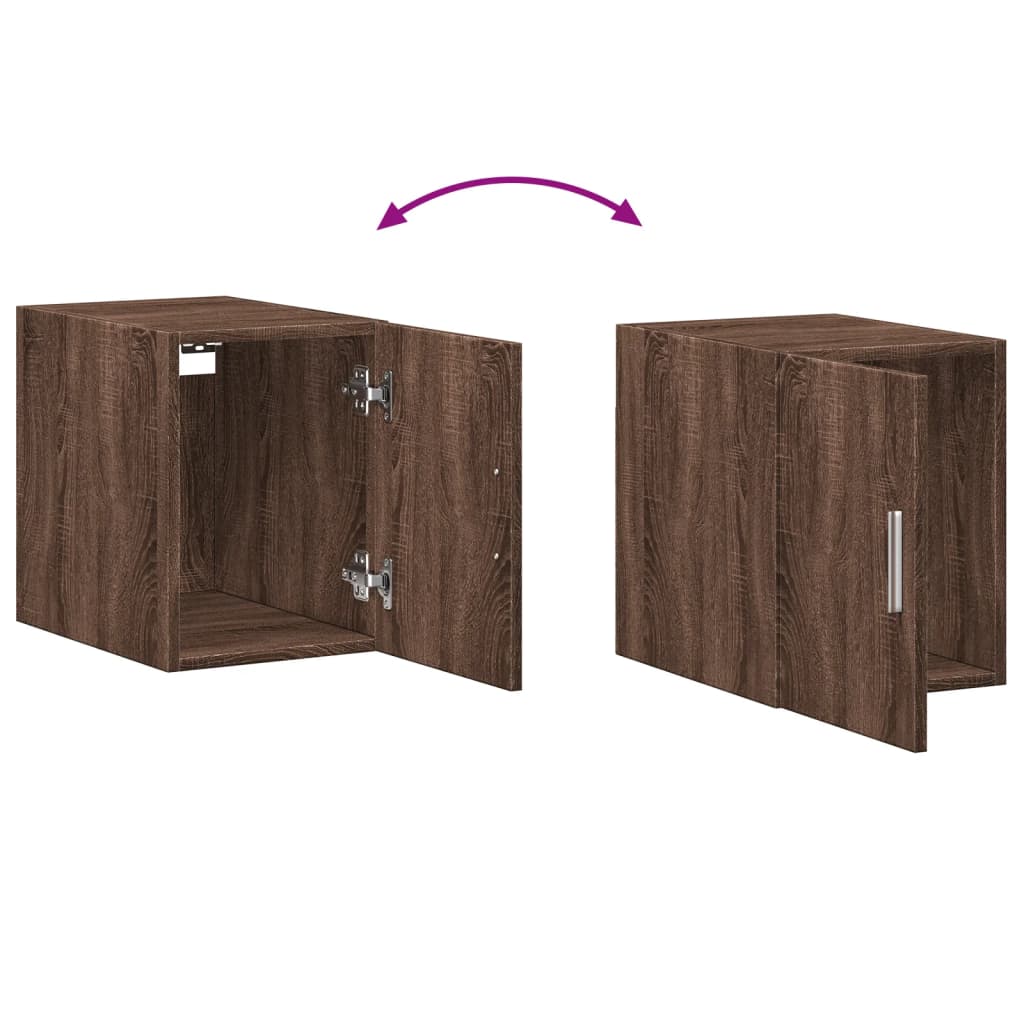 skab 30x42,5x225 cm smalt konstrueret træ brun egetræsfarve