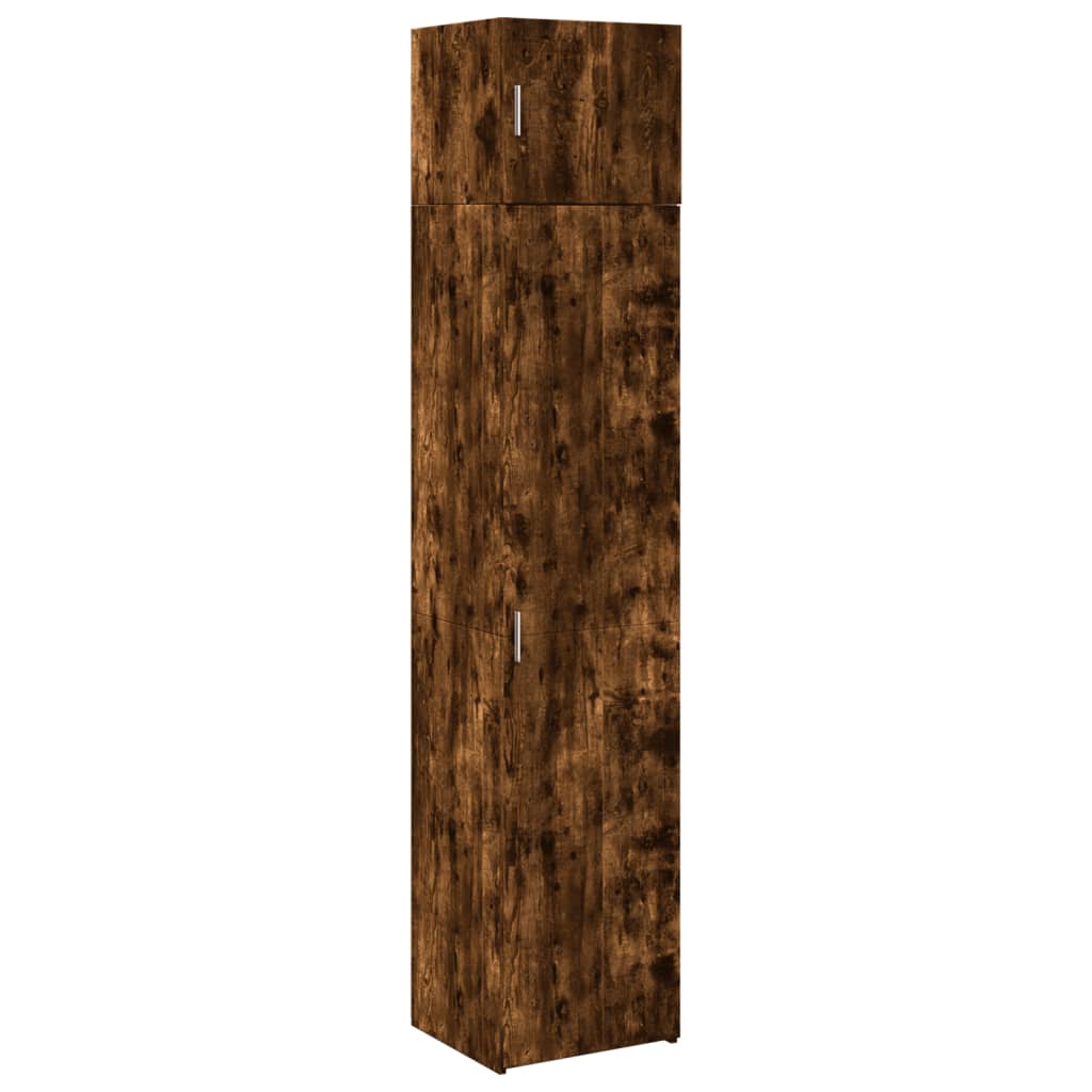 skab 45x42,5x225 cm smalt konstrueret træ røget egetræsfarve