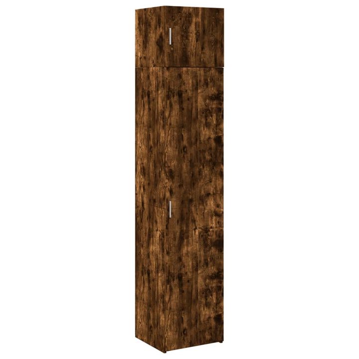 skab 45x42,5x225 cm smalt konstrueret træ røget egetræsfarve