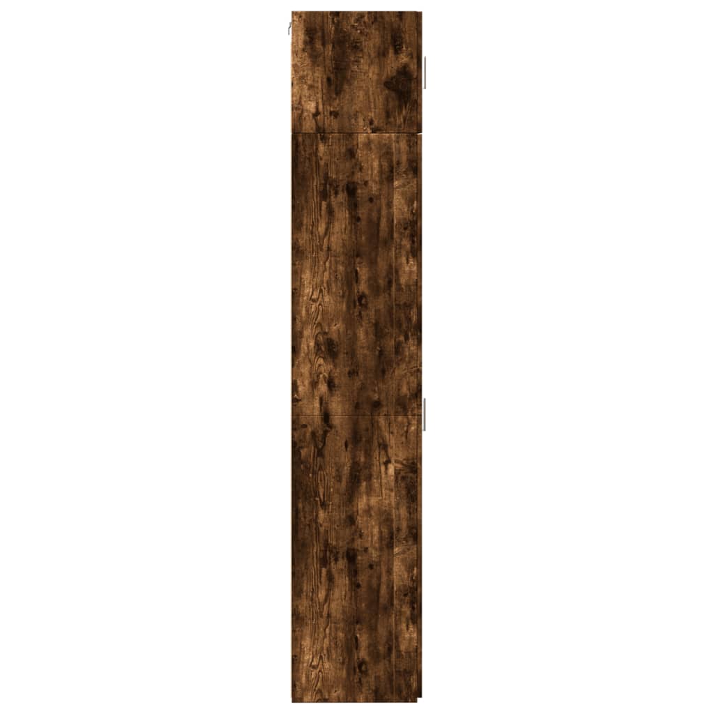 skab 45x42,5x225 cm smalt konstrueret træ røget egetræsfarve