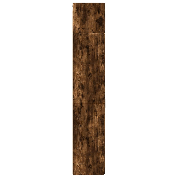 skab 45x42,5x225 cm smalt konstrueret træ røget egetræsfarve
