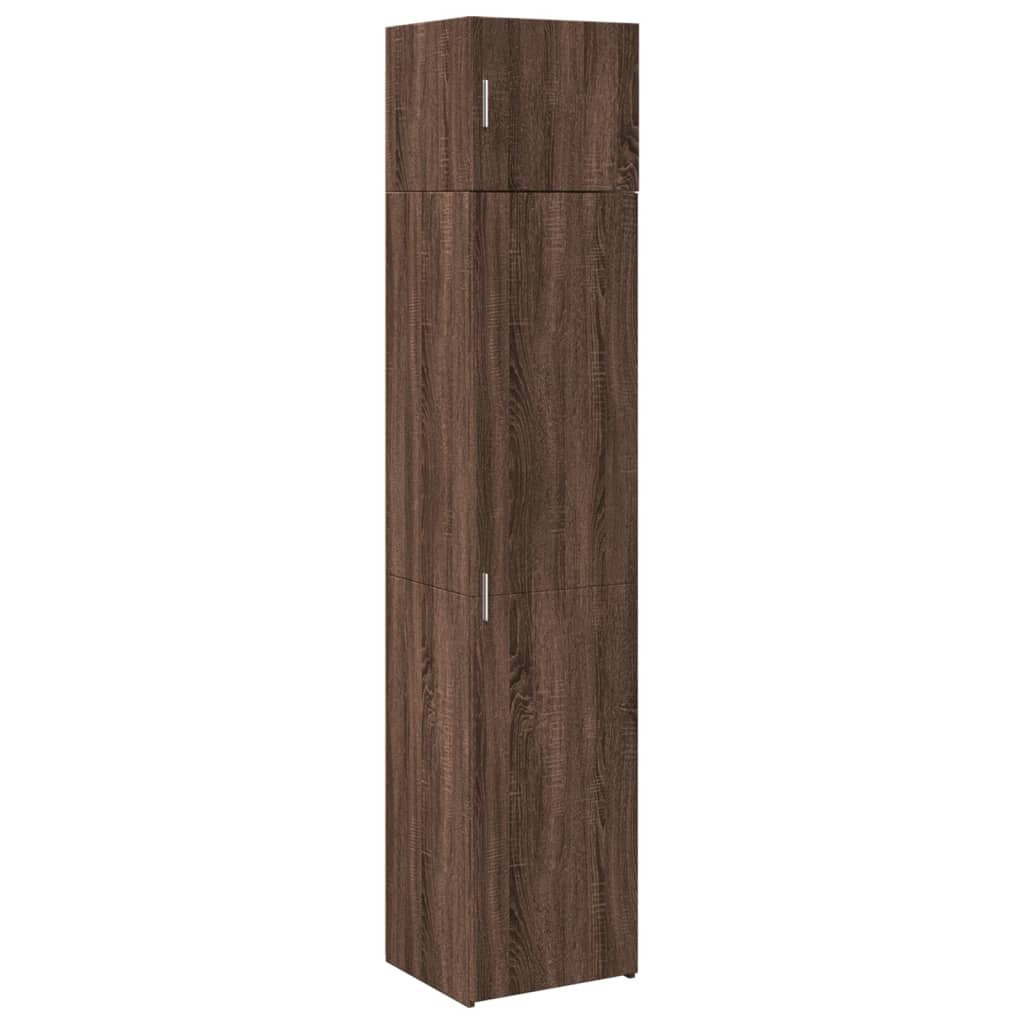 skab 45x42,5x225 cm smalt konstrueret træ brun egetræsfarve