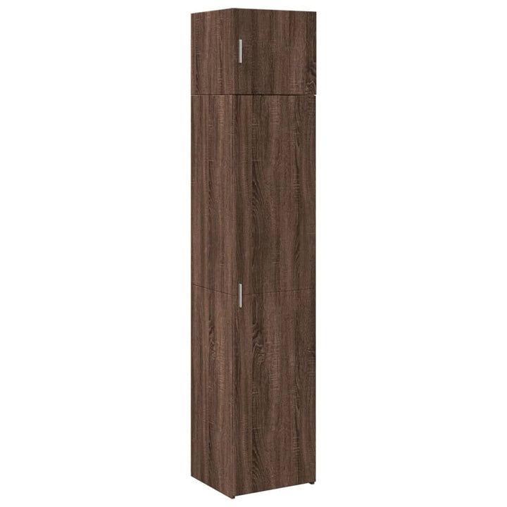 skab 45x42,5x225 cm smalt konstrueret træ brun egetræsfarve