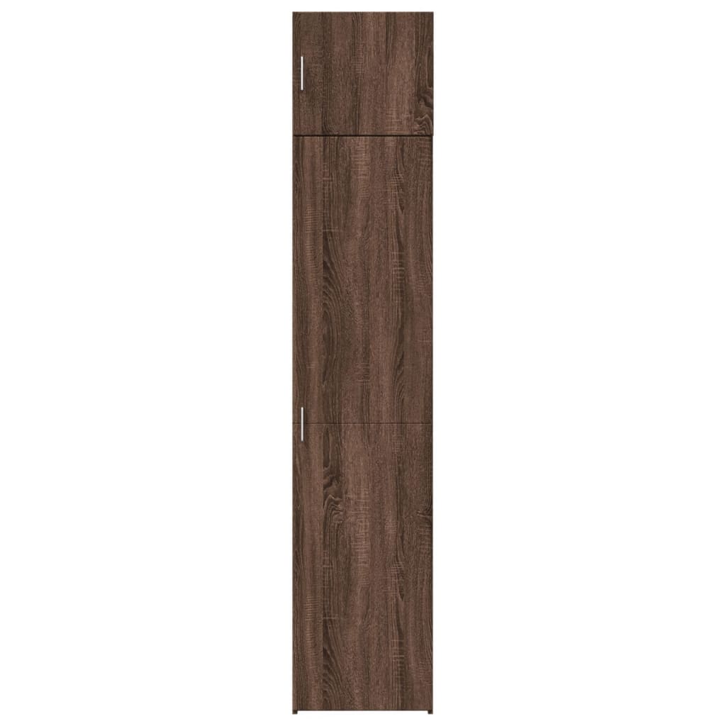 skab 45x42,5x225 cm smalt konstrueret træ brun egetræsfarve