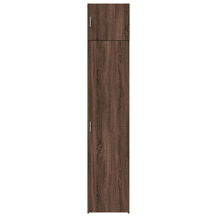 skab 45x42,5x225 cm smalt konstrueret træ brun egetræsfarve