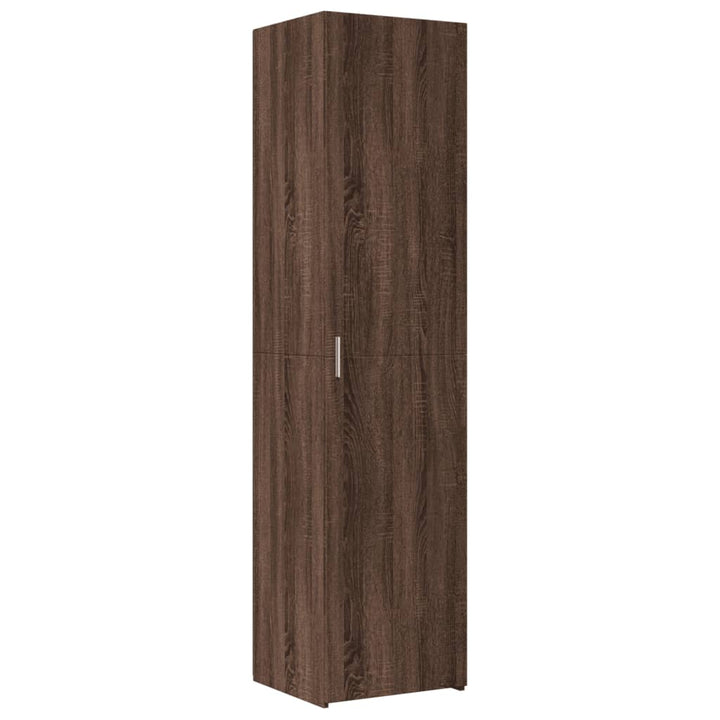 skab 45x42,5x225 cm smalt konstrueret træ brun egetræsfarve