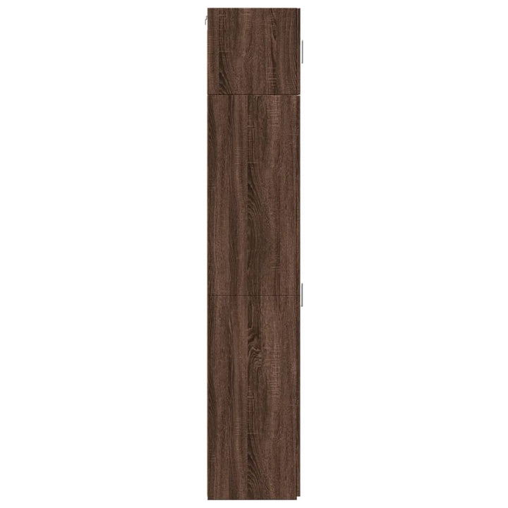 skab 45x42,5x225 cm smalt konstrueret træ brun egetræsfarve