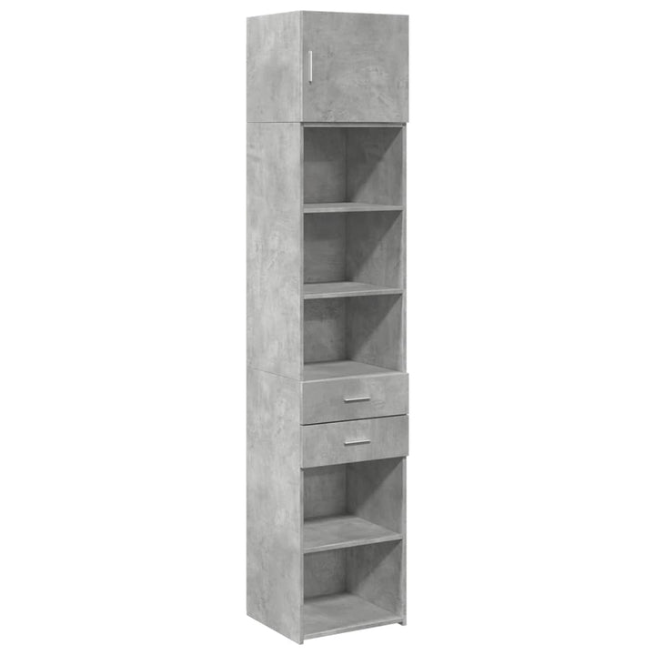skab 45x42,5x225 cm smalt konstrueret træ betongrå