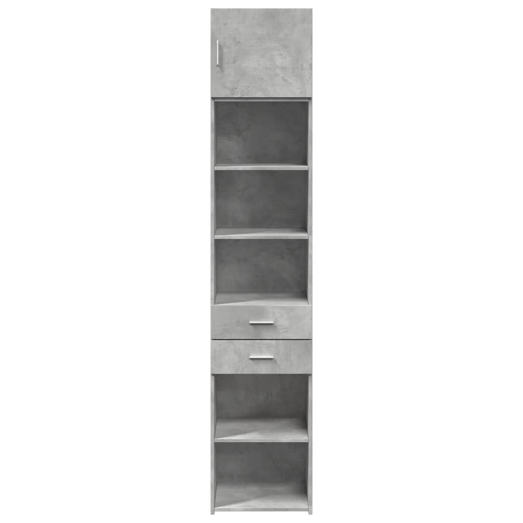 skab 45x42,5x225 cm smalt konstrueret træ betongrå
