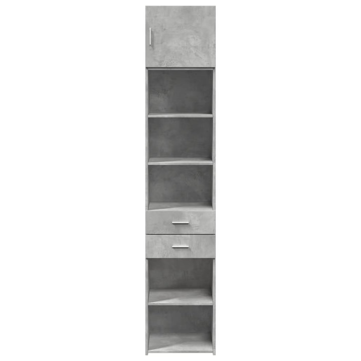 skab 45x42,5x225 cm smalt konstrueret træ betongrå