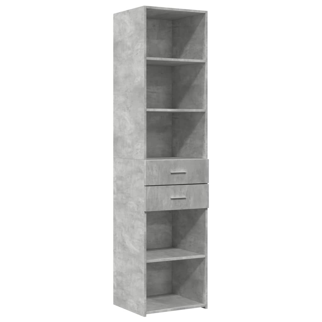 skab 45x42,5x225 cm smalt konstrueret træ betongrå